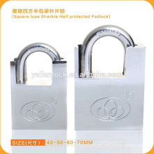 Square Type Shackle Half Protected Security Padlock